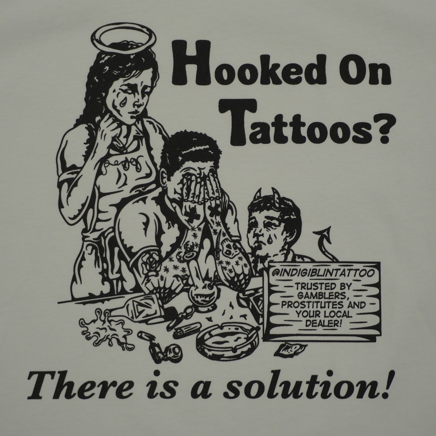 "HOOKED ON TATTOOS?" T-SHIRT