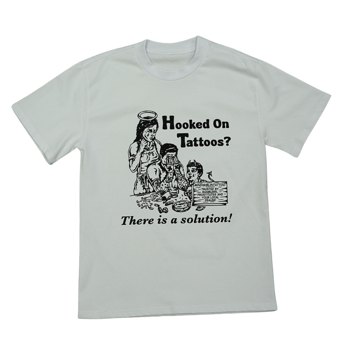 "HOOKED ON TATTOOS?" T-SHIRT
